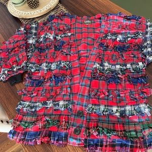 Paula sweet Muslin Mink cardigan flannel size Large